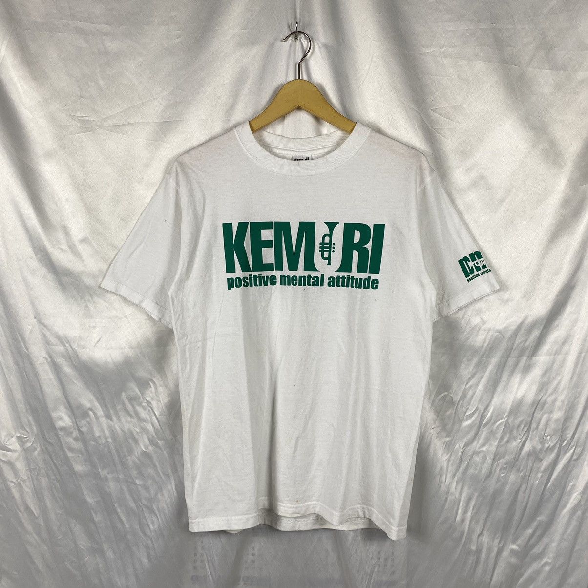 image of Band Tees x Rock Band Vintage Kemuri Positive Mental Attitude T-Shirt in White, Men's (Size Small)