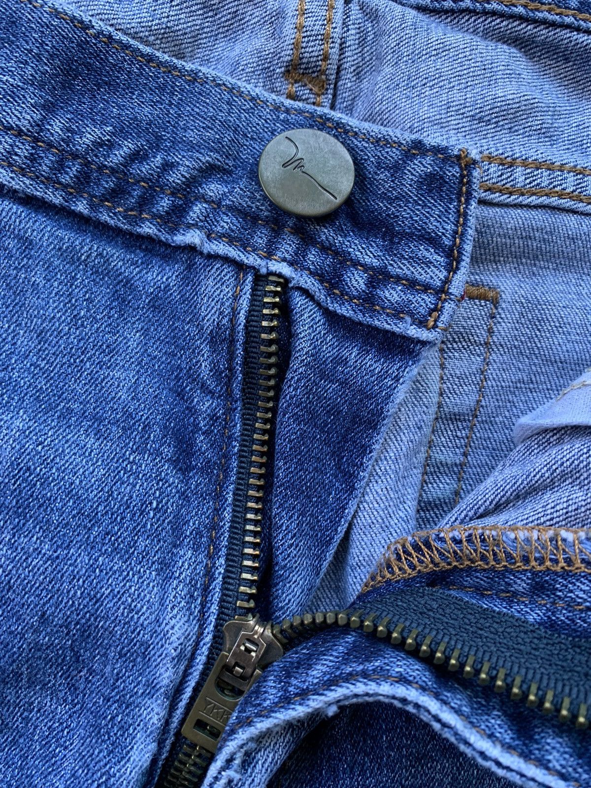 Designer Mark Anthony Distressed Denim Size US 37 - 3 Thumbnail