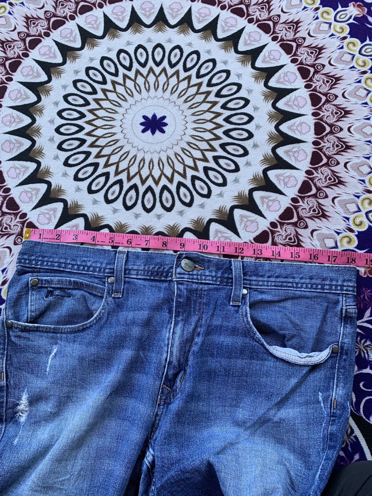 Designer Mark Anthony Distressed Denim Size US 37 - 10 Thumbnail