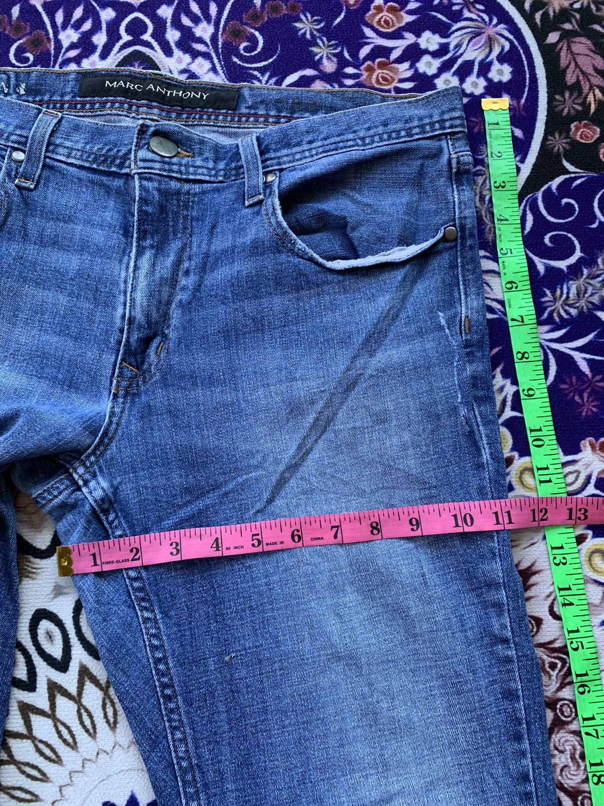 Designer Mark Anthony Distressed Denim Size US 37 - 11 Thumbnail