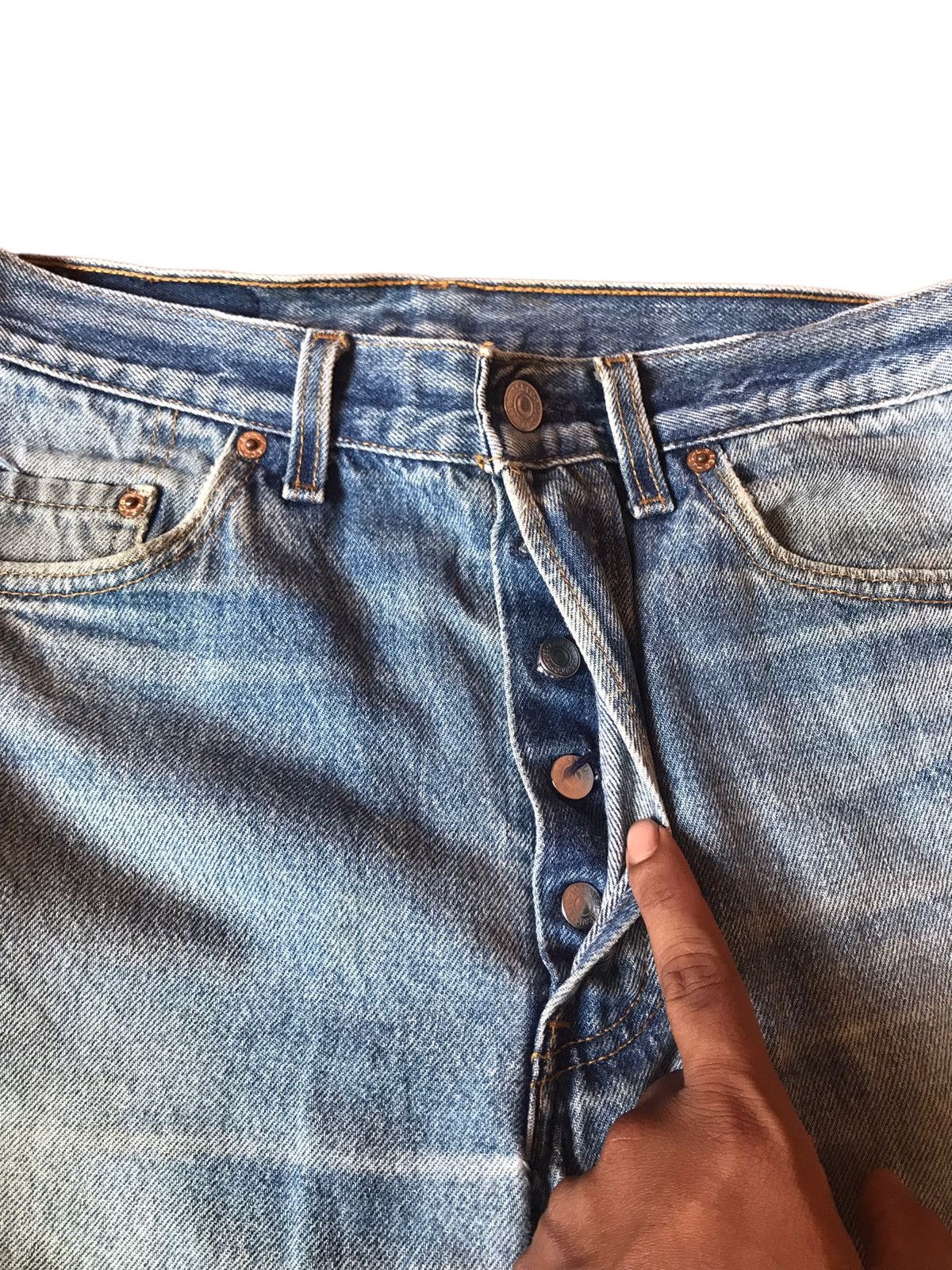 Levi's ‼️VTG 90s MADE IN USA LEVIS 501 DENIM DISTRESSED‼️ Size US 30 / EU 46 - 5 Thumbnail