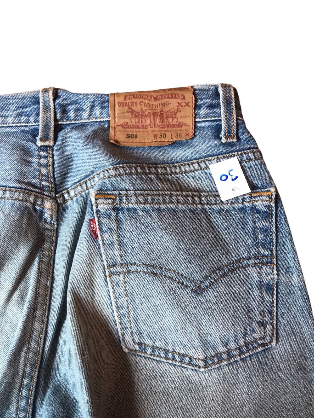 Levi's ‼️VTG 90s MADE IN USA LEVIS 501 DENIM DISTRESSED‼️ Size US 30 / EU 46 - 10 Thumbnail
