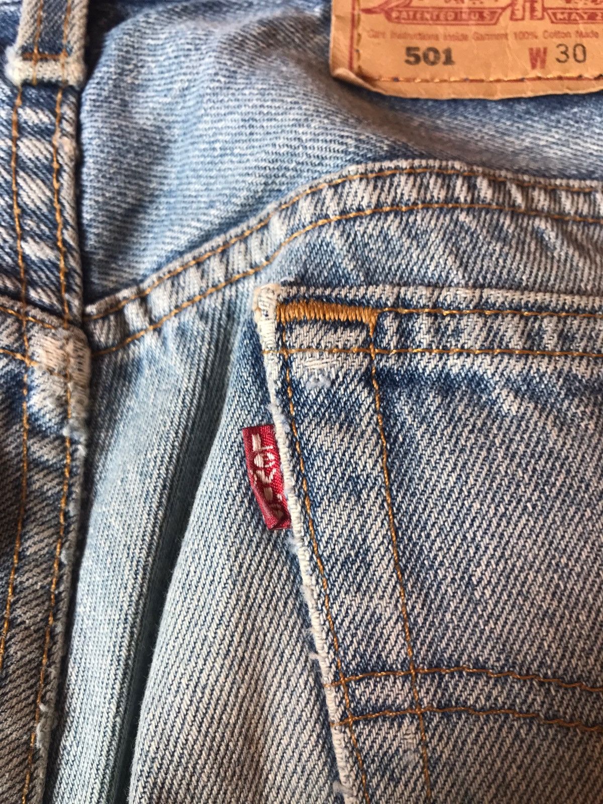 Levi's ‼️VTG 90s MADE IN USA LEVIS 501 DENIM DISTRESSED‼️ Size US 30 / EU 46 - 11 Thumbnail