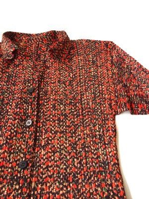 Issey Miyake HEAT🔥Pleats Please Miyake Red Floral B/D Runway Top Shirt Size US M / EU 48-50 / 2 - 4 Thumbnail