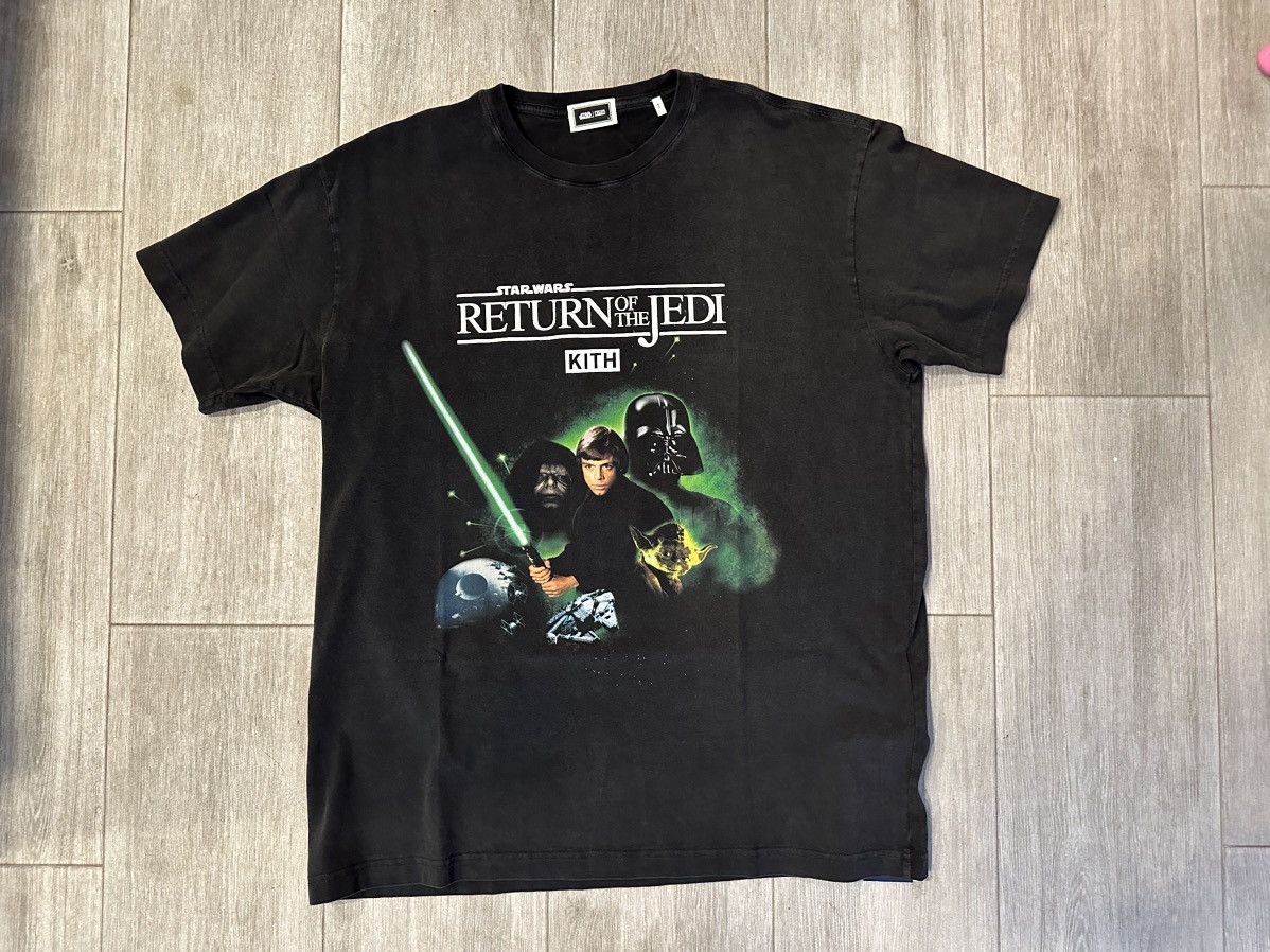 Kith x STAR WARS Green Glow outlet Vintage Tee Black