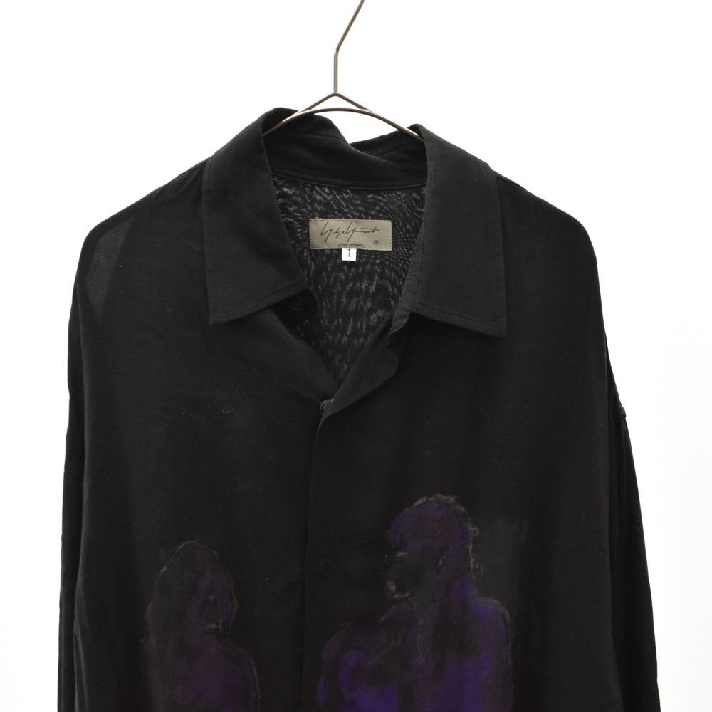 Yohji Yamamoto 20SS Shake Hands Print Rayon Shirt Size US L / EU 52-54 / 3 - 6 Thumbnail