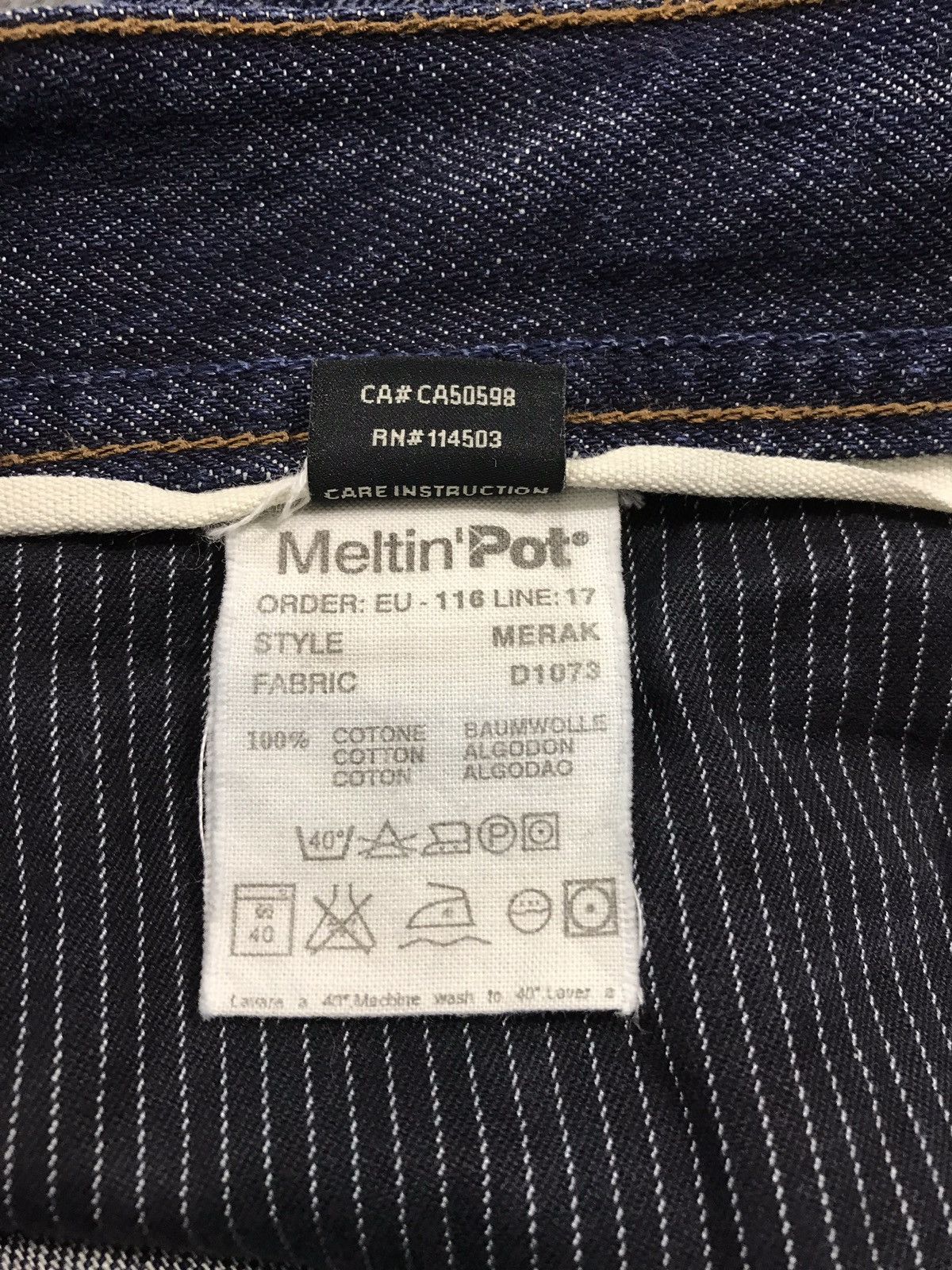 Other Vintage Meltin Pot Italian Brand Denim Jeans Pant Size US 31 - 15 Thumbnail
