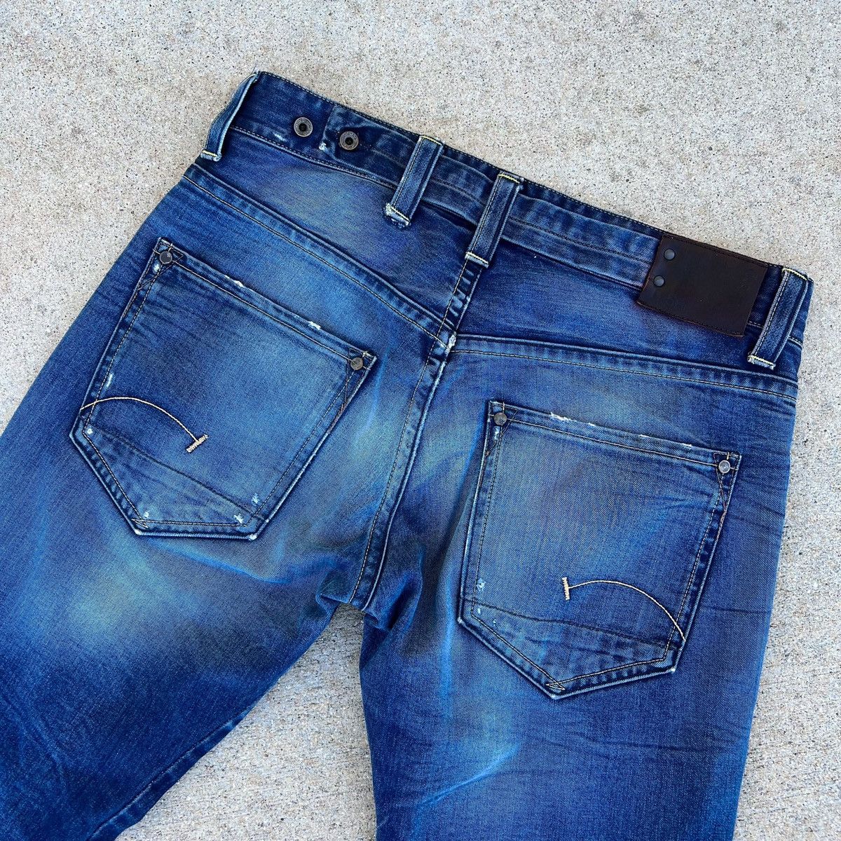 G-Star GStar Distressed Denim Jeans Button Back 35 x 32 Size US 35 - 7 Thumbnail