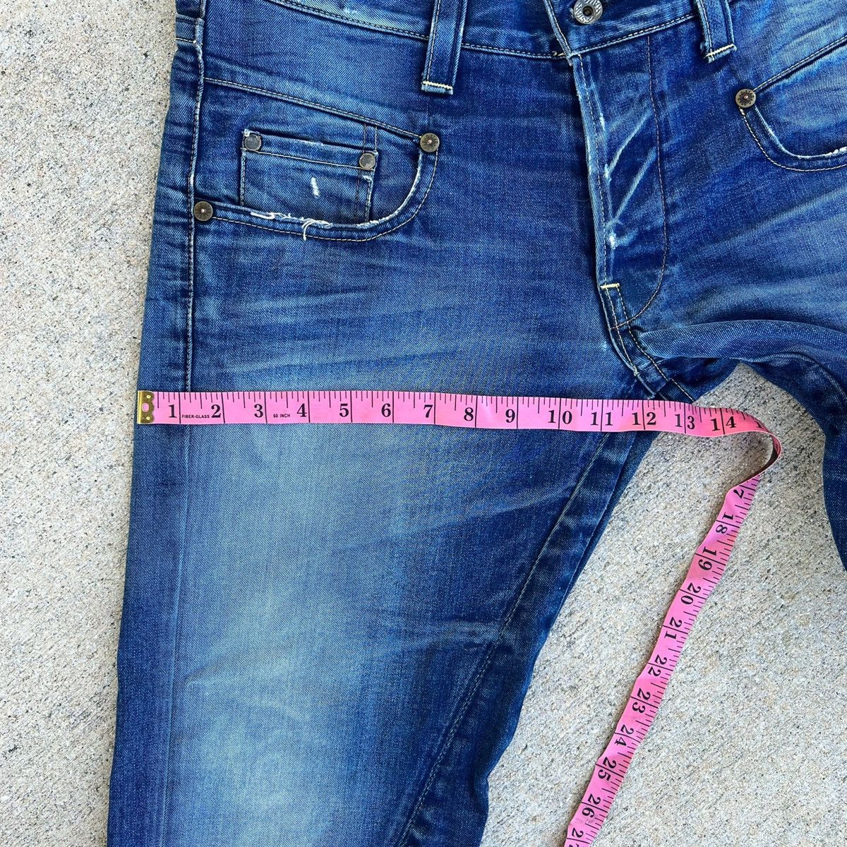 G-Star GStar Distressed Denim Jeans Button Back 35 x 32 Size US 35 - 14 Thumbnail