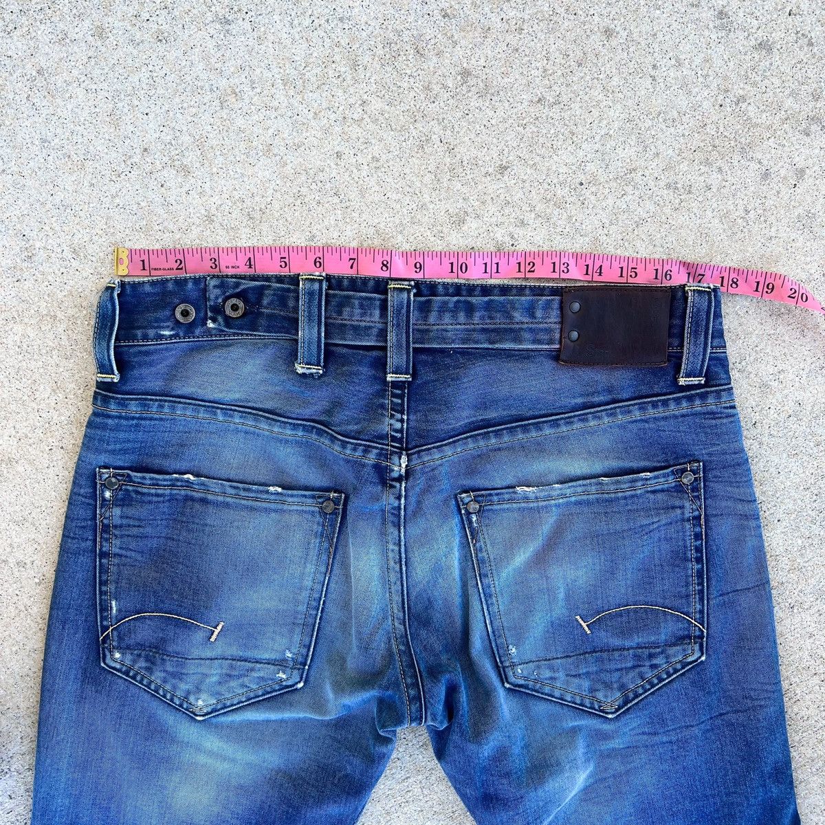G-Star GStar Distressed Denim Jeans Button Back 35 x 32 Size US 35 - 10 Thumbnail