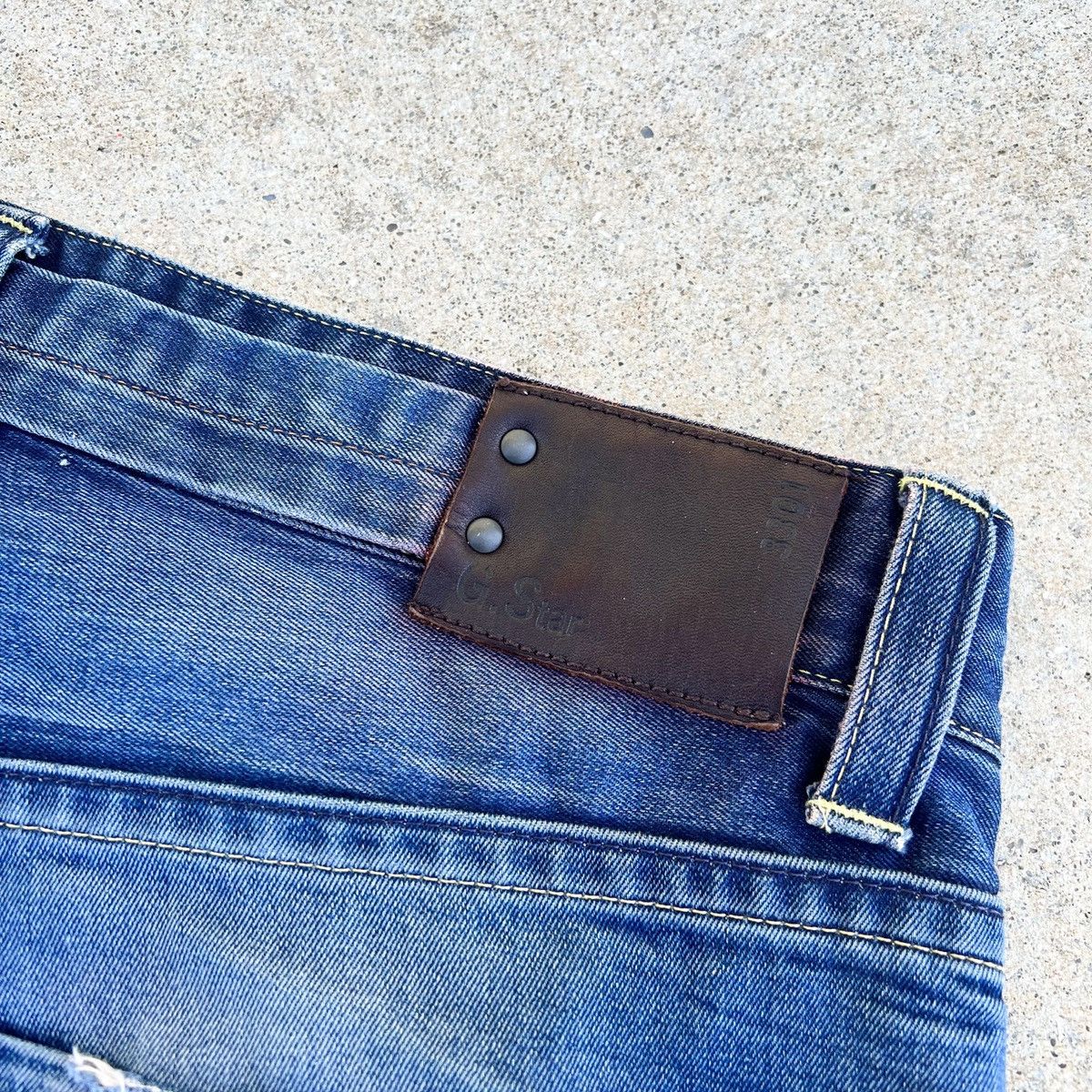 G-Star GStar Distressed Denim Jeans Button Back 35 x 32 Size US 35 - 8 Thumbnail