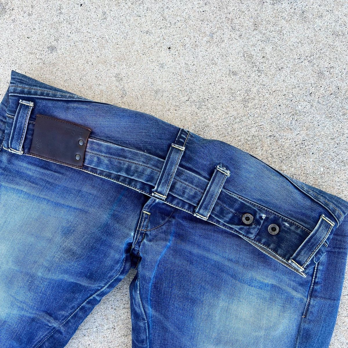 G-Star GStar Distressed Denim Jeans Button Back 35 x 32 Size US 35 - 6 Thumbnail