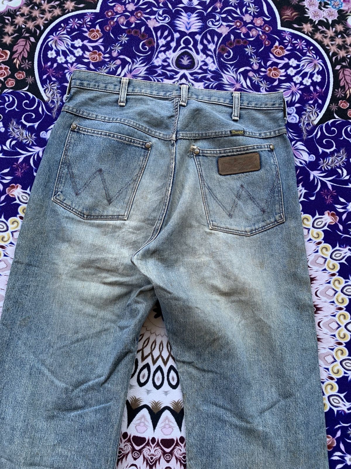 Other Vintage Wrangler Selvedge Distressed Denim Size US 34 / EU 50 - 11 Thumbnail