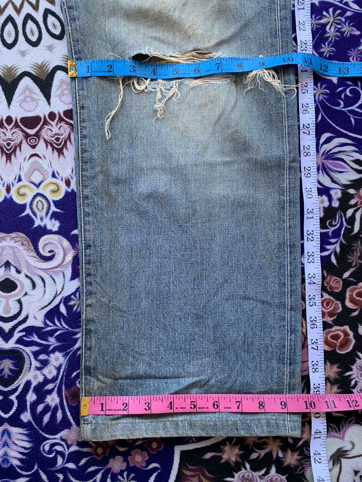 Other Vintage Wrangler Selvedge Distressed Denim Size US 34 / EU 50 - 15 Thumbnail