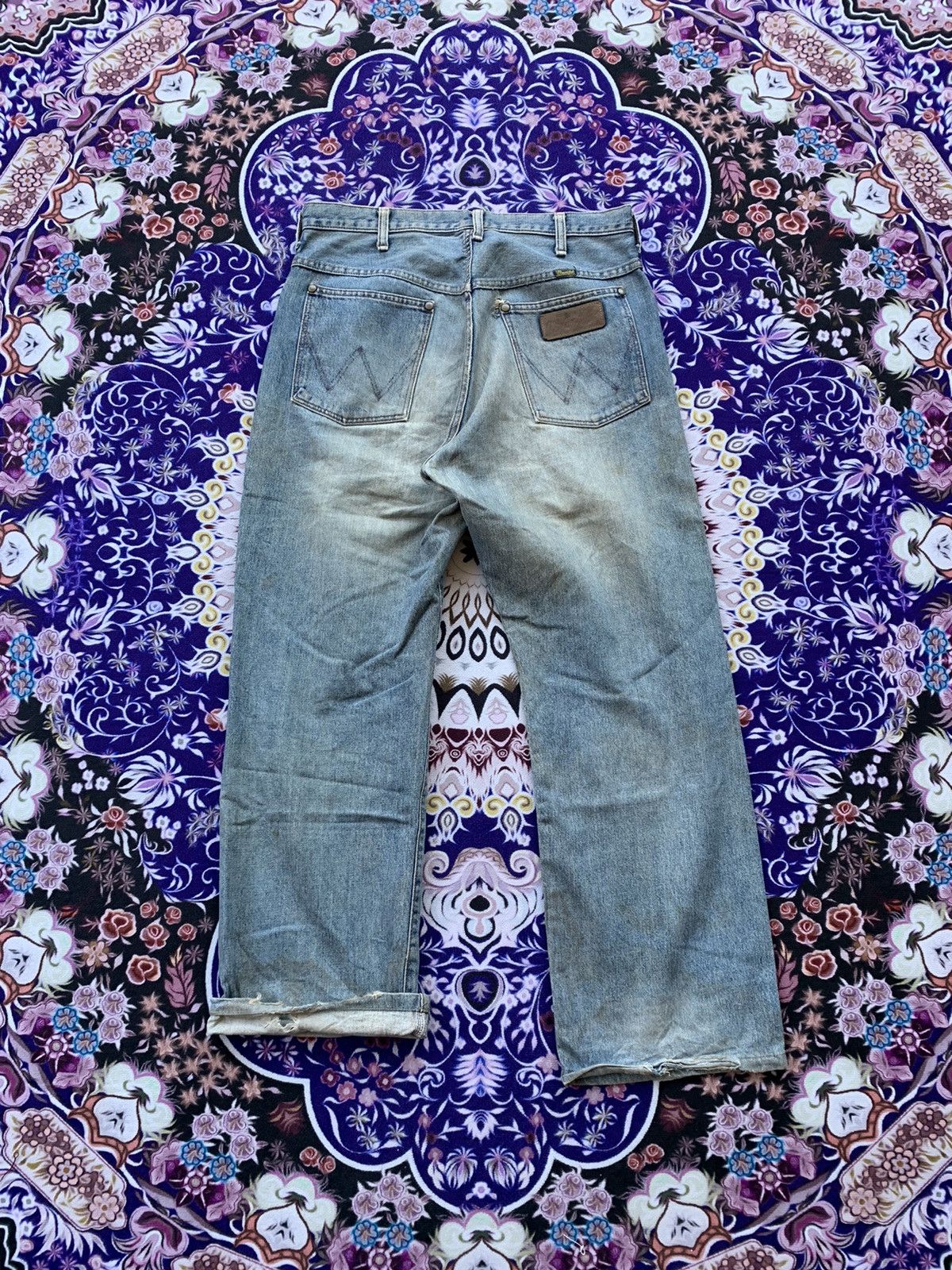 Other Vintage Wrangler Selvedge Distressed Denim Size US 34 / EU 50 - 8 Thumbnail