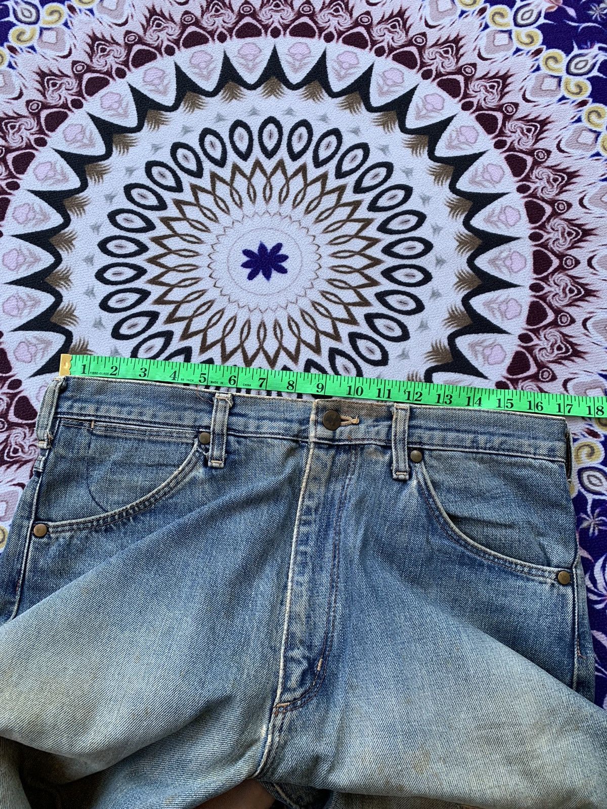 Other Vintage Wrangler Selvedge Distressed Denim Size US 34 / EU 50 - 13 Thumbnail