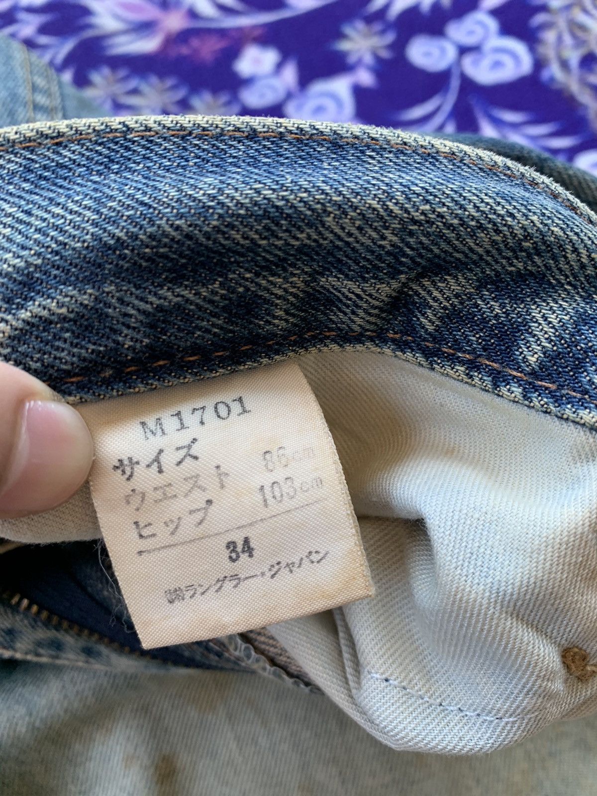Other Vintage Wrangler Selvedge Distressed Denim Size US 34 / EU 50 - 6 Thumbnail
