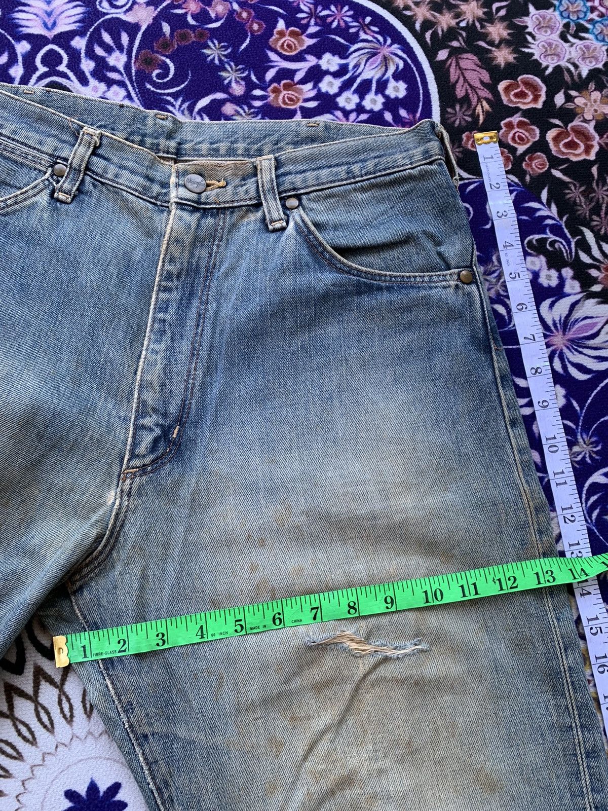 Other Vintage Wrangler Selvedge Distressed Denim Size US 34 / EU 50 - 14 Thumbnail