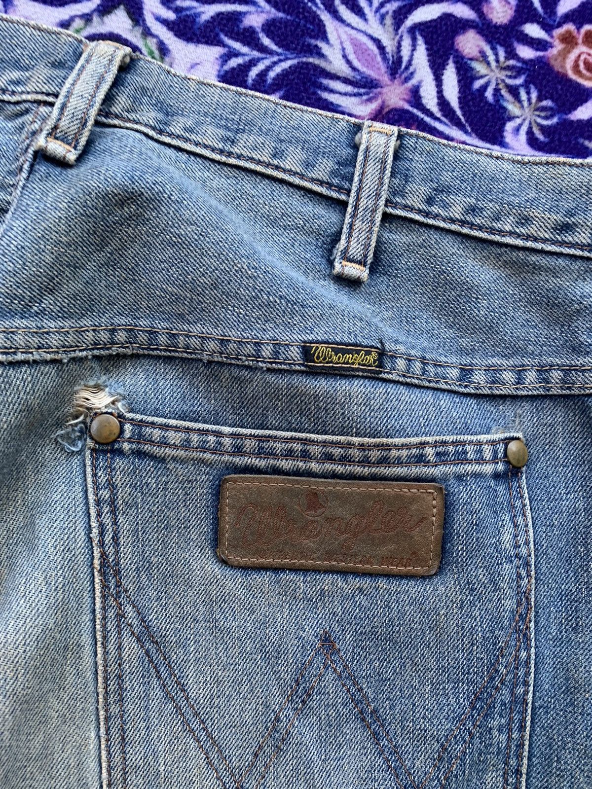 Other Vintage Wrangler Selvedge Distressed Denim Size US 34 / EU 50 - 12 Thumbnail