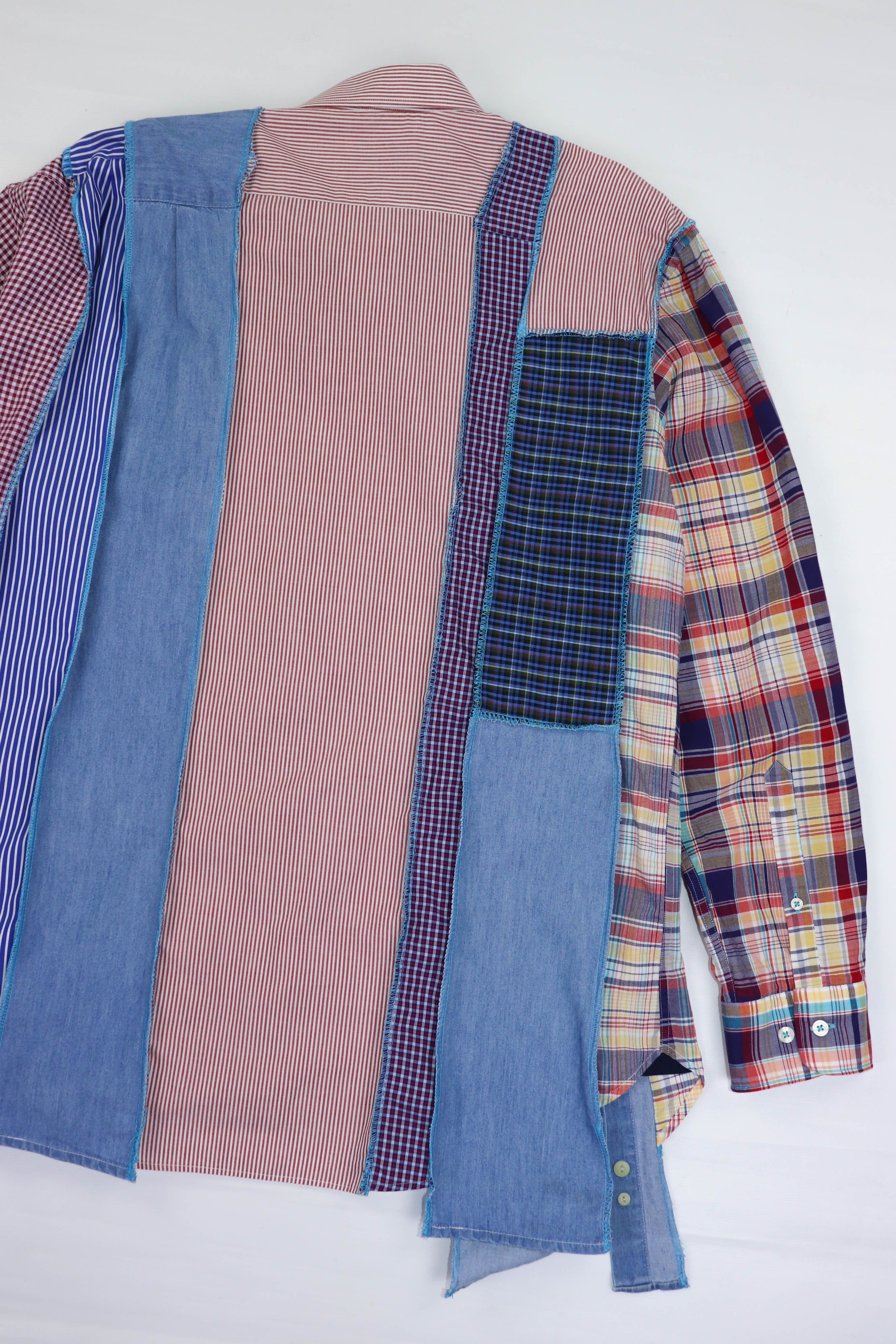 Vintage Custom Made Rebuild Cut Yves Saint Laurent Asymmetric Shirt Size US S / EU 44-46 / 1 - 11 Thumbnail