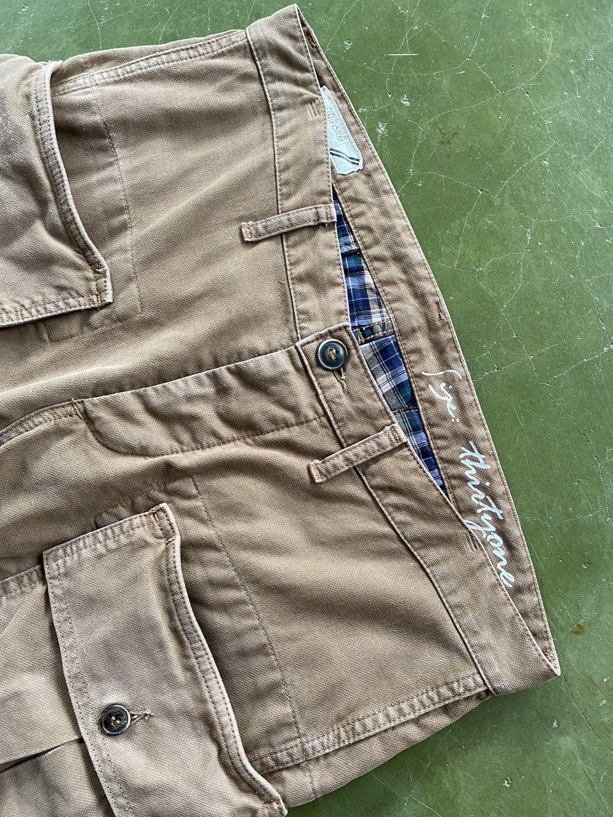 Vintage Vintage Manufactured Army Cargo Distressed Pants Size US 33 - 11 Thumbnail