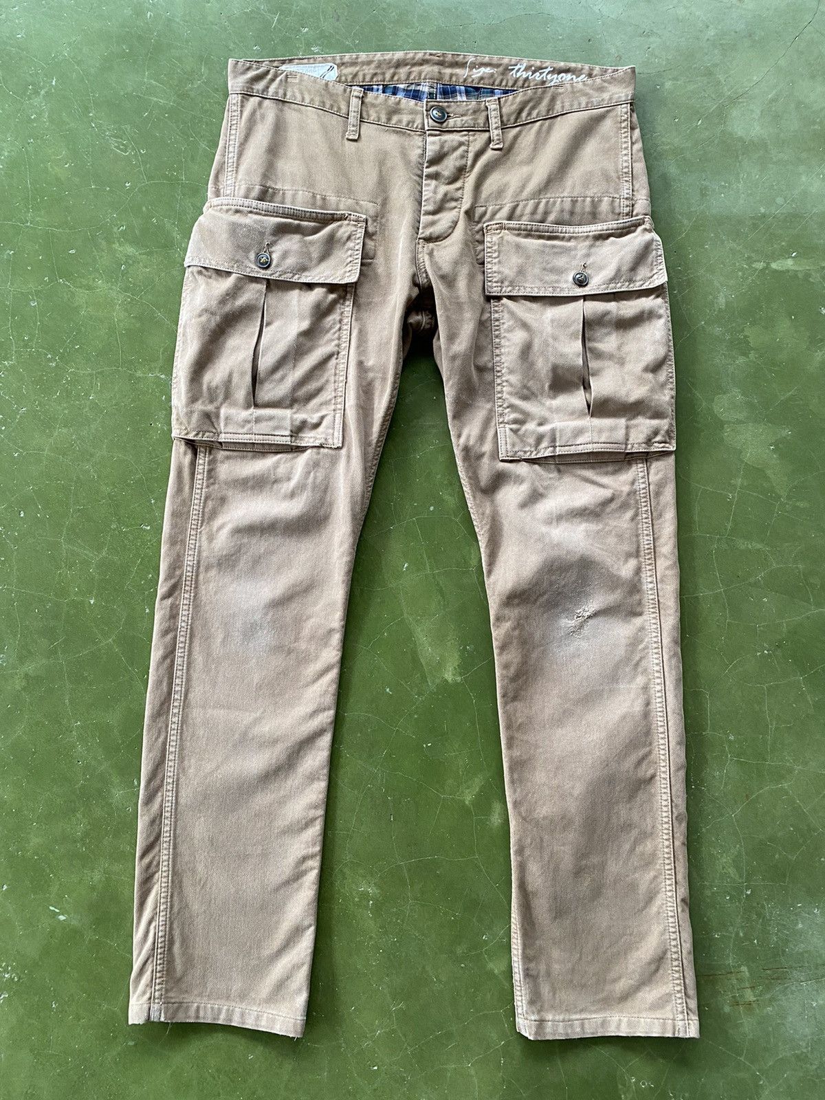 Vintage Vintage Manufactured Army Cargo Distressed Pants Size US 33 - 1 Thumbnail