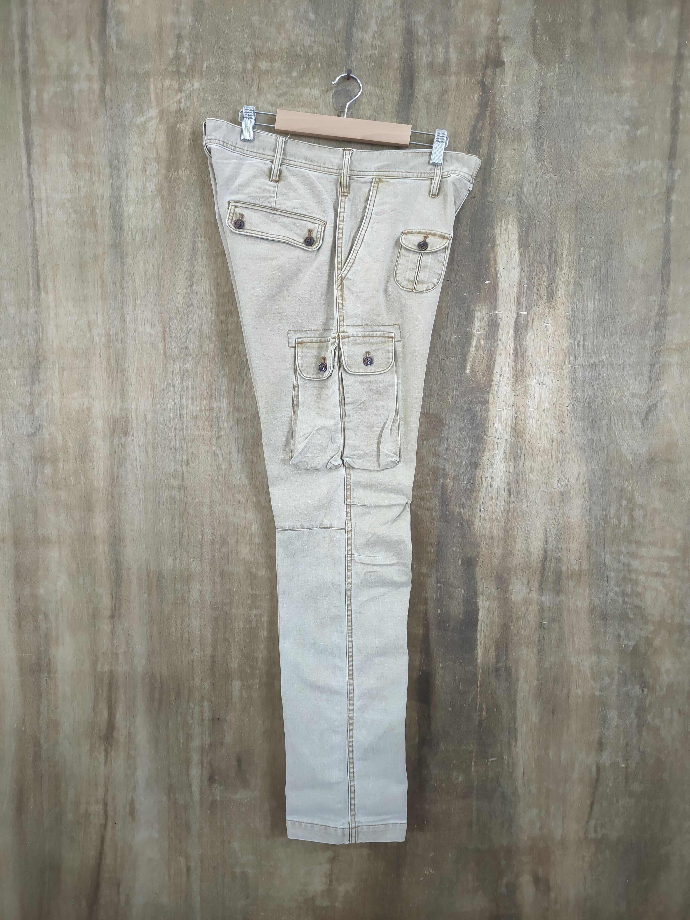 Global Work × Japanese Brand VINTAGE FADED GLOBAL WORK CARGO PANTS Size US 32 / EU 48 - 1 Thumbnail