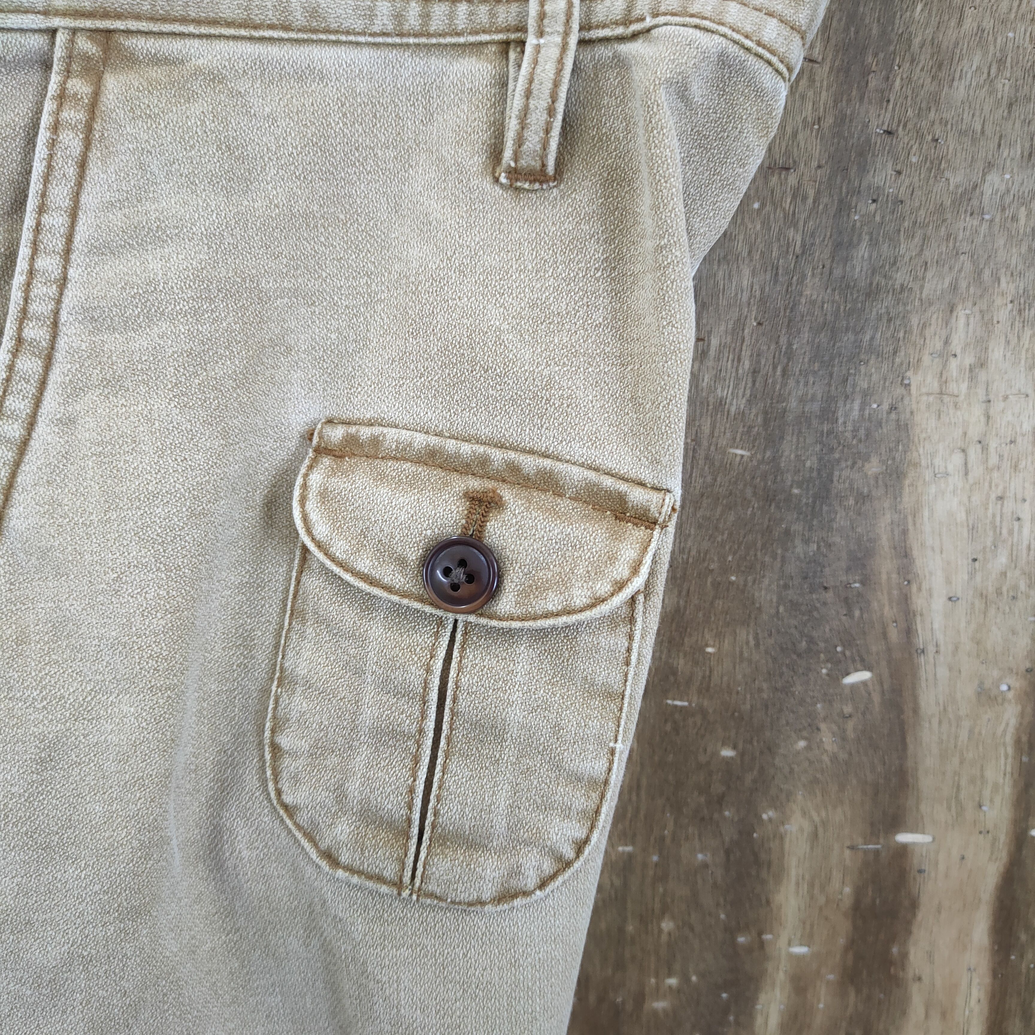 Global Work × Japanese Brand VINTAGE FADED GLOBAL WORK CARGO PANTS Size US 32 / EU 48 - 12 Thumbnail