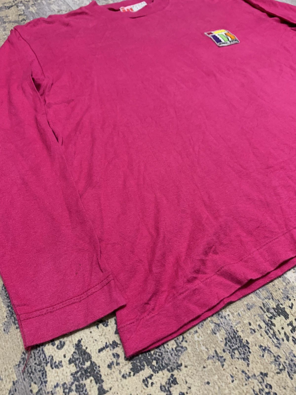 Japanese Brand Vintage Nobuo Ikeda Japanese Designer Patch Logo Tee Pink Size US M / EU 48-50 / 2 - 5 Thumbnail