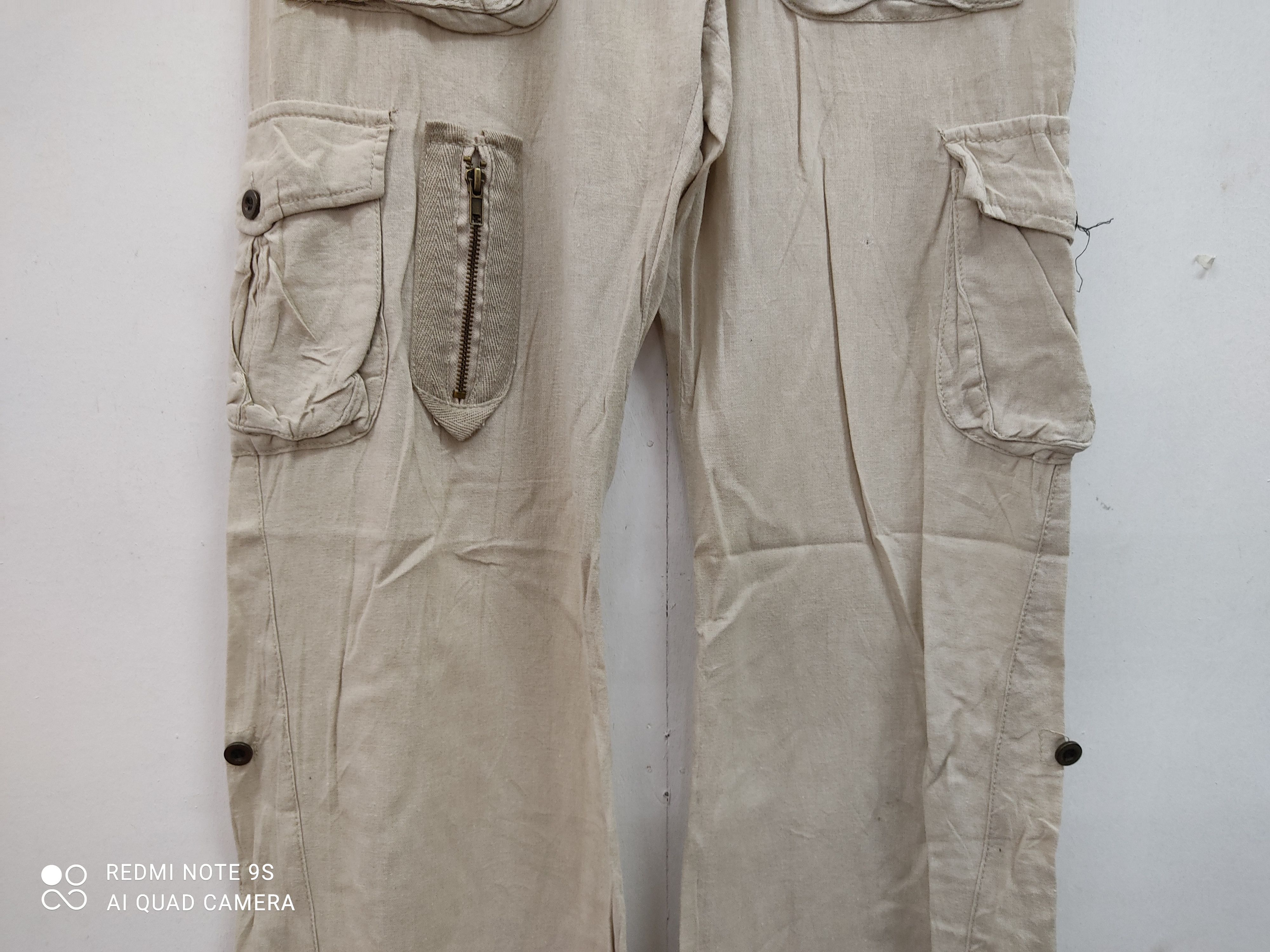 Japanese Brand Soft and thin Multipocketpants Utility Cargo Pant Size 29" - 3 Thumbnail