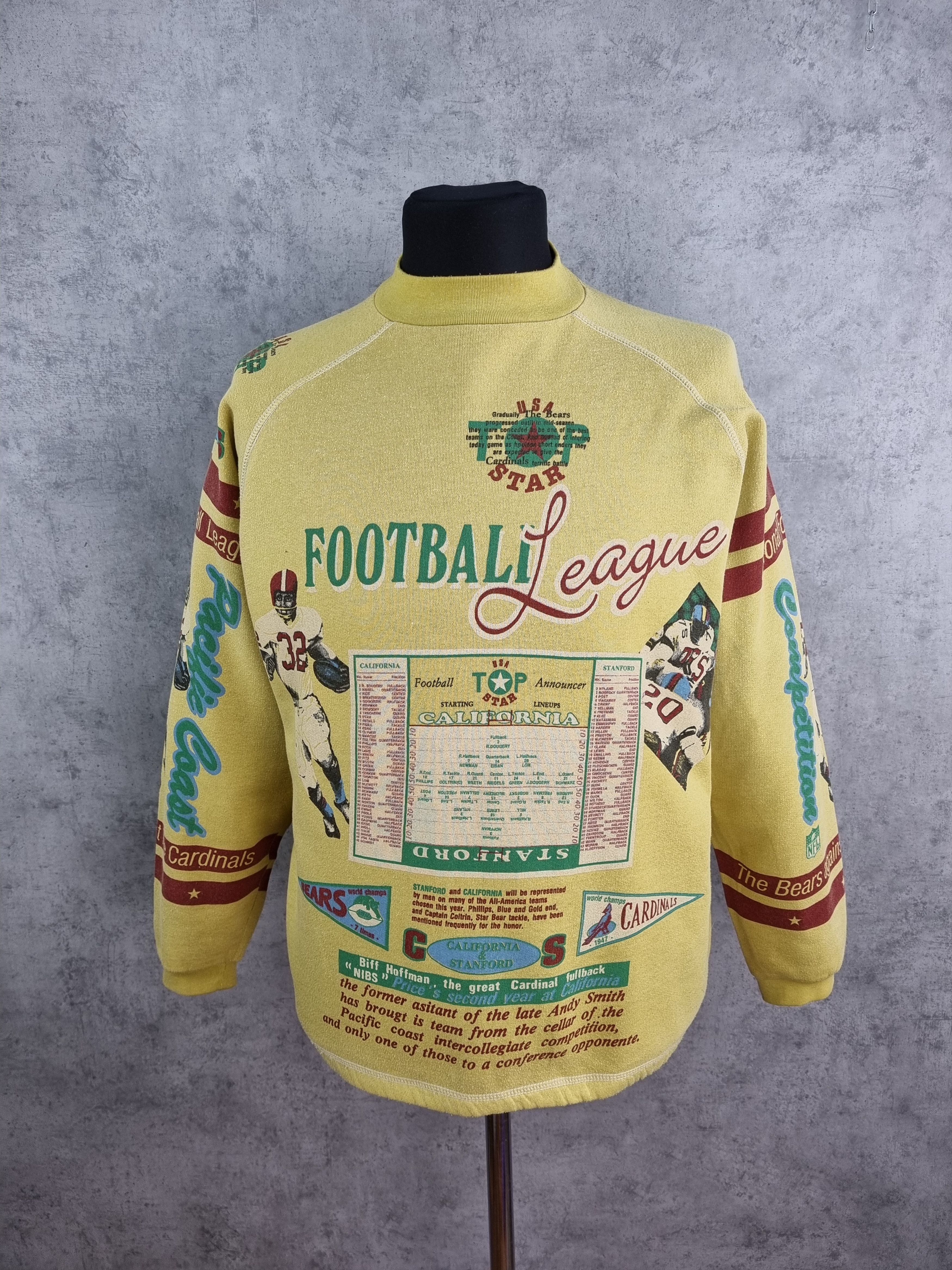 NFL × Vintage 80s Football League Pacific Coast rare allover print sweat Size US L / EU 52-54 / 3 - 3 Thumbnail