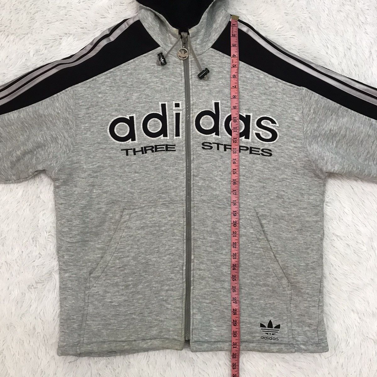 Adidas Vtg Adidas Big Embroidered Front Back Sweater Hoodie Jacket Size US M / EU 48-50 / 2 - 20 Thumbnail