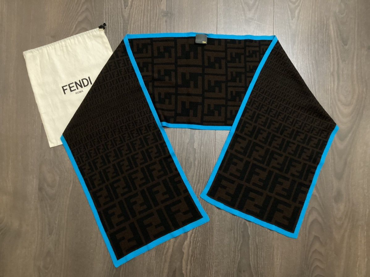 Fendi FENDI Authentic Monogram Wool Beanie hat and Scarf Size ONE SIZE - 6 Thumbnail