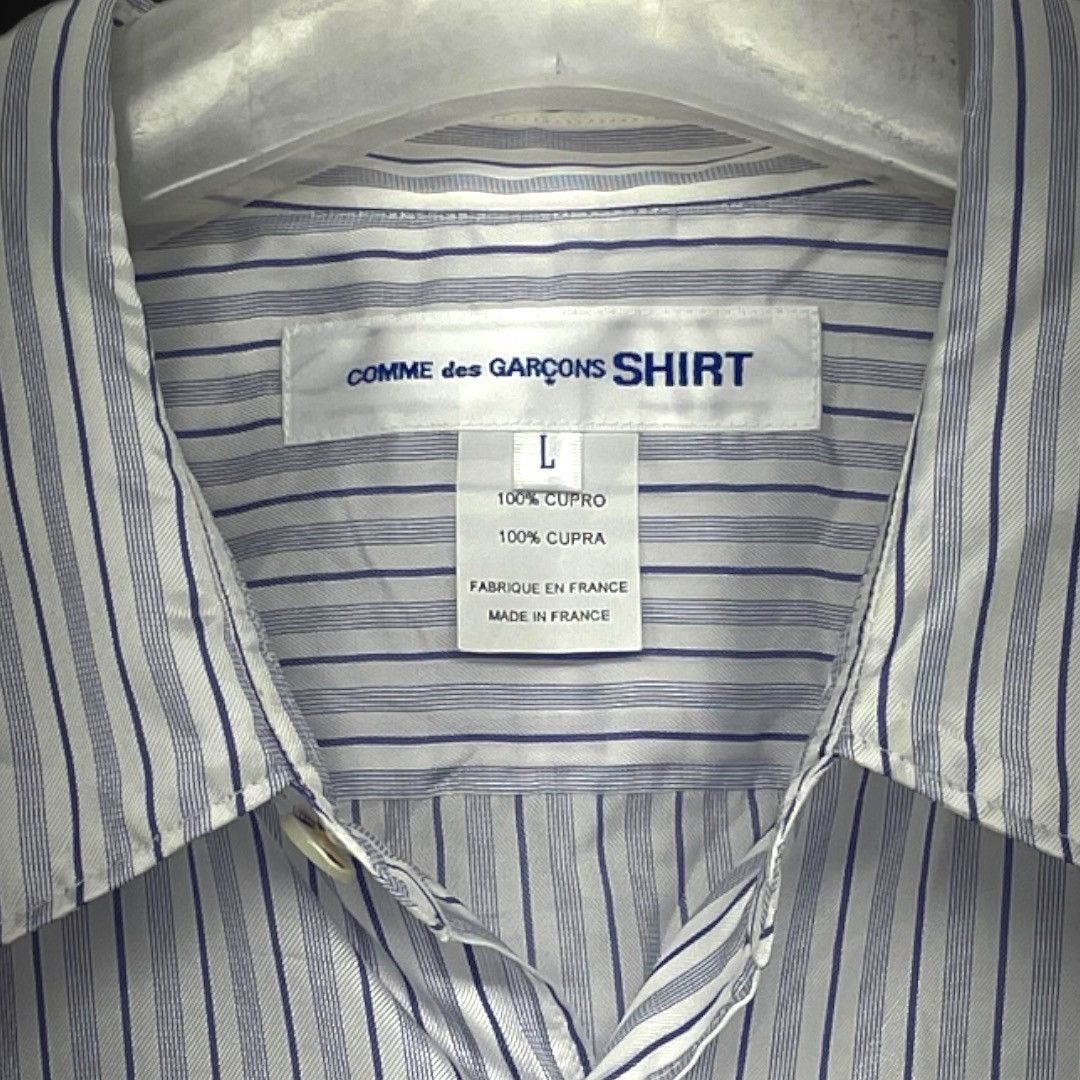 Comme des Garcons Micro Stripes - Silk L/S Button Up Shirt CDGS2CL Size US L / EU 52-54 / 3 - 3 Thumbnail
