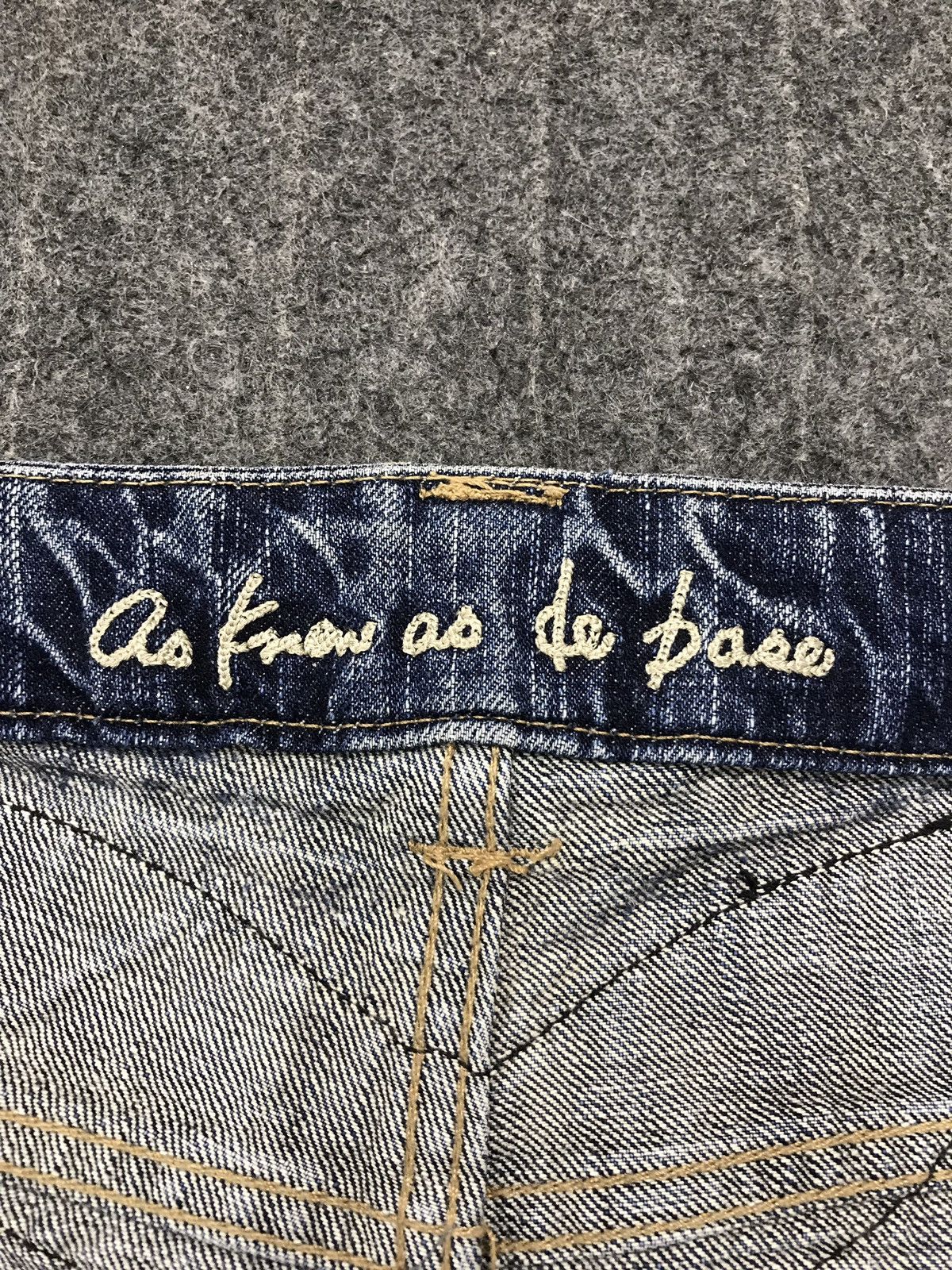 Japanese Brand Vintage As Knowas De Base Embroidery Buterfly Back Denim Size US 33 - 13 Thumbnail