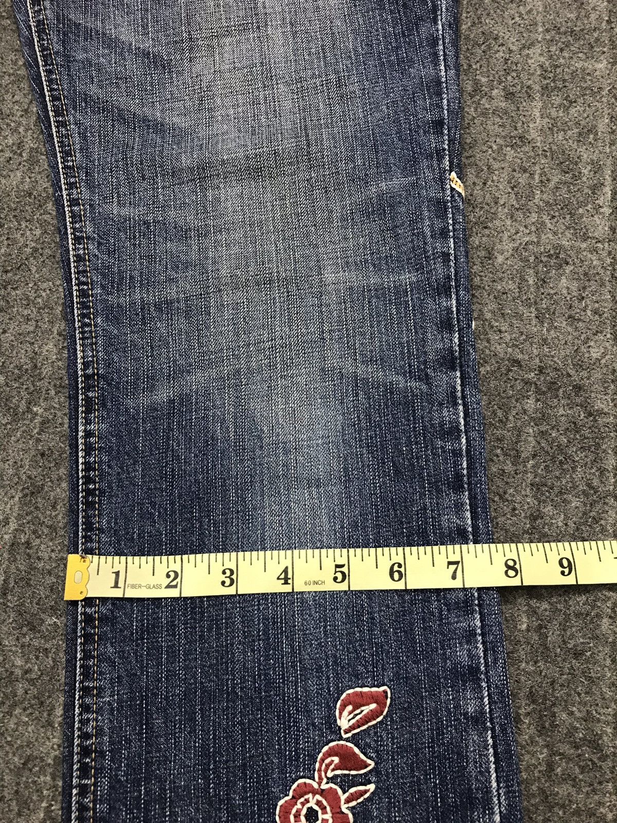 Japanese Brand Vintage As Knowas De Base Embroidery Buterfly Back Denim Size US 33 - 20 Thumbnail