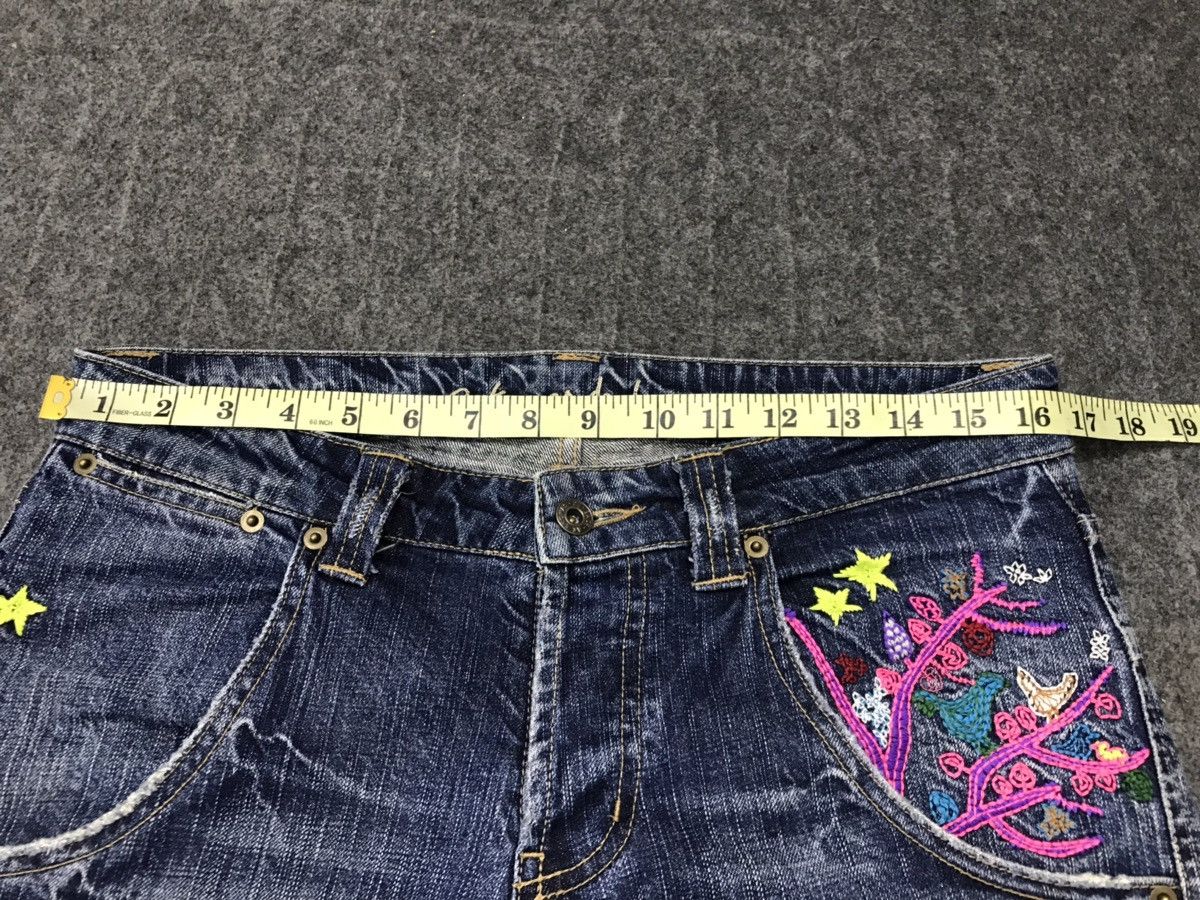 Japanese Brand Vintage As Knowas De Base Embroidery Buterfly Back Denim Size US 33 - 17 Thumbnail