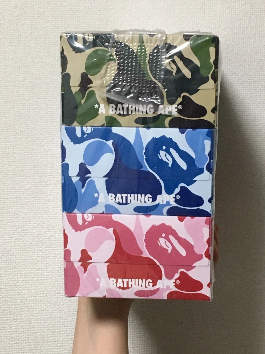 Bape BAPE ABC Camo Tissue 3 Box Set Pack Pink Blue Green Size ONE SIZE - 3 Thumbnail