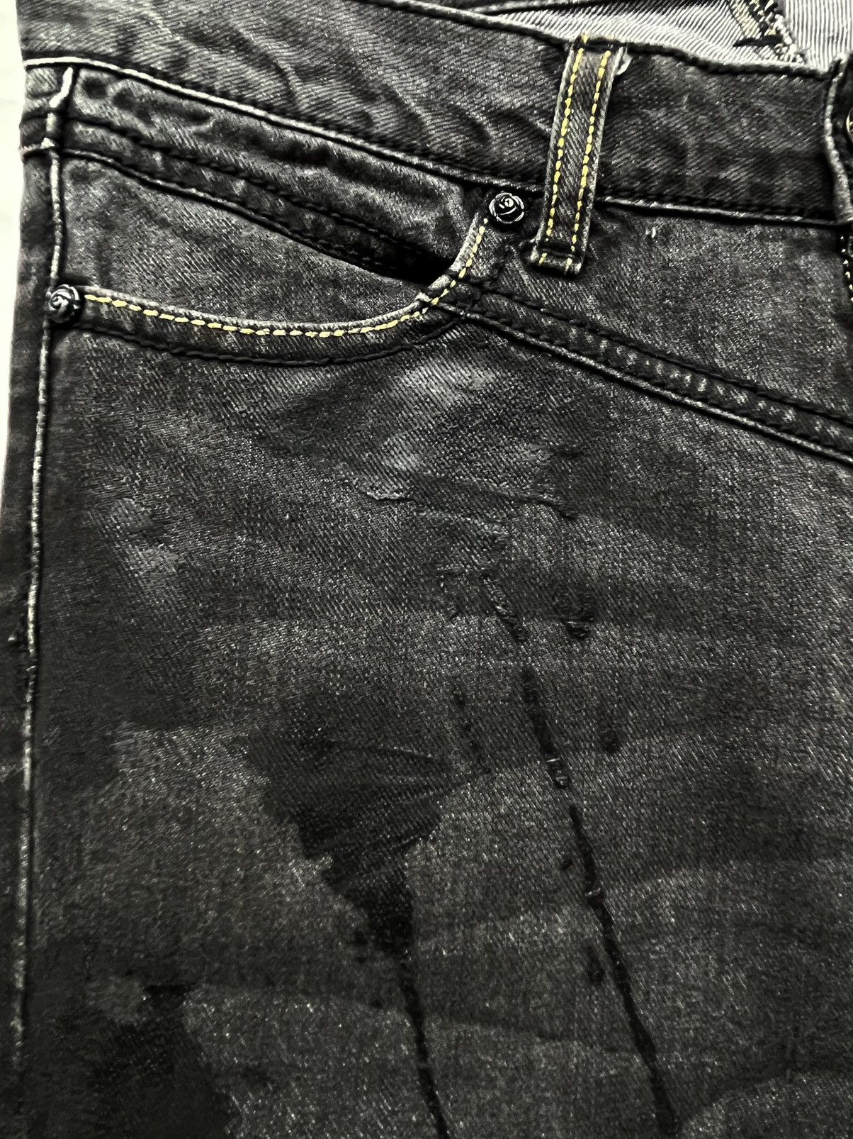 GOSTAR DE FUGA FUGA Black Vomit Splash Flared Denim Size 28" / US 6 / IT 42 - 13 Thumbnail