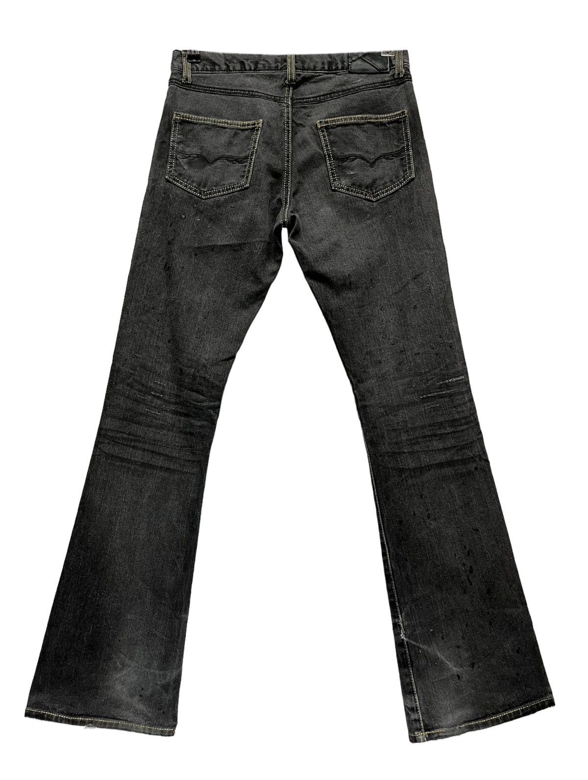 GOSTAR DE FUGA FUGA Black Vomit Splash Flared Denim Size 28" / US 6 / IT 42 - 7 Thumbnail