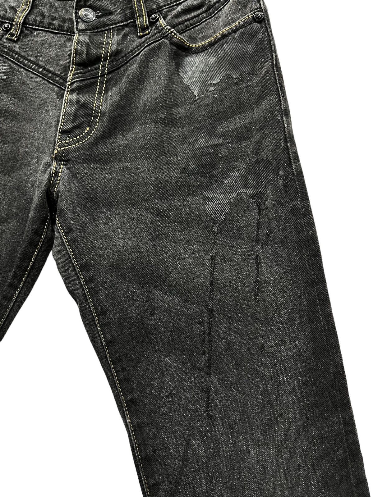 GOSTAR DE FUGA FUGA Black Vomit Splash Flared Denim Size 28" / US 6 / IT 42 - 4 Thumbnail