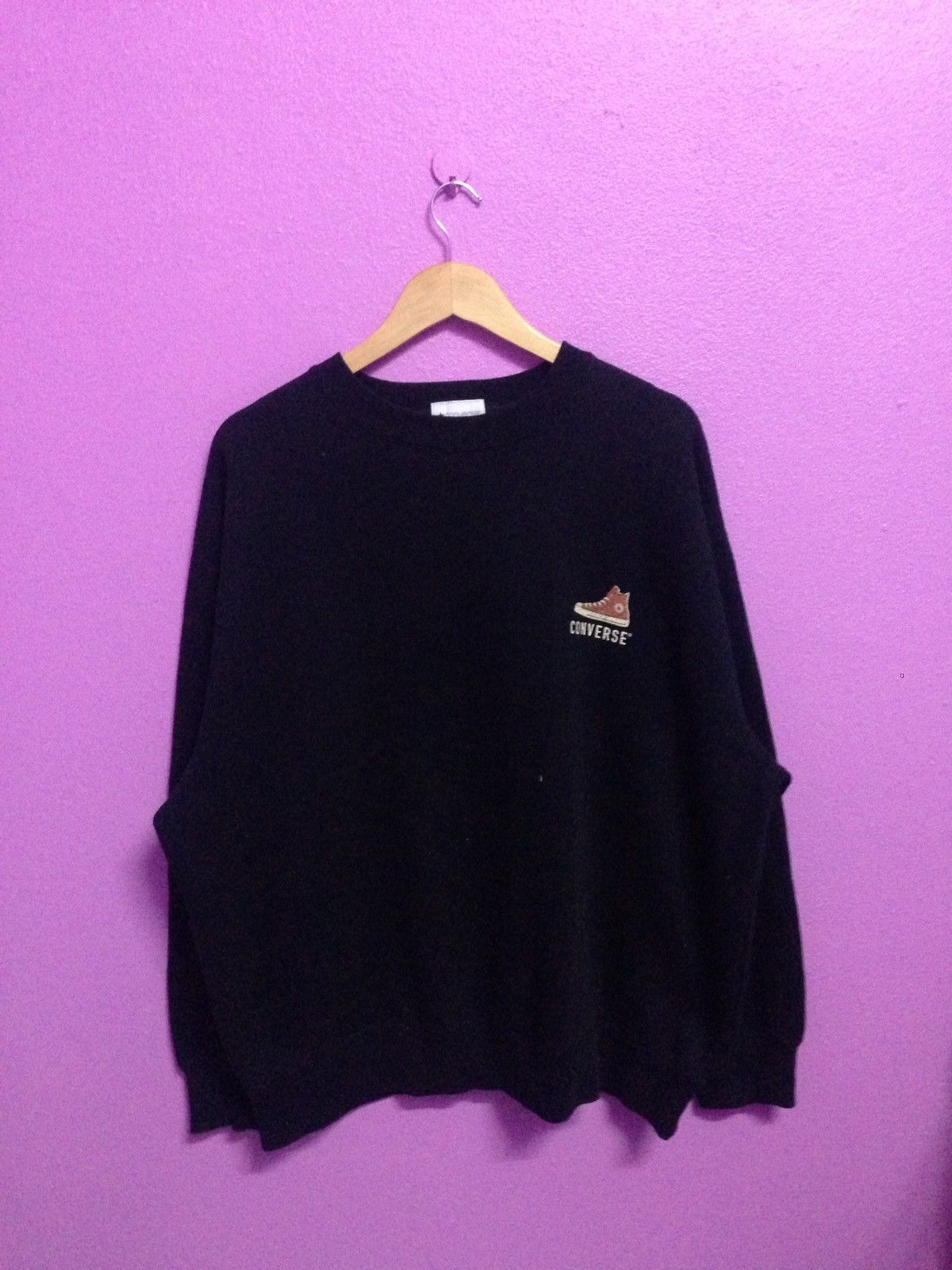 Converse Vintage 90's Converse Shoes Sweatshirts Size 3L Size US L / EU 52-54 / 3 - 1 Thumbnail