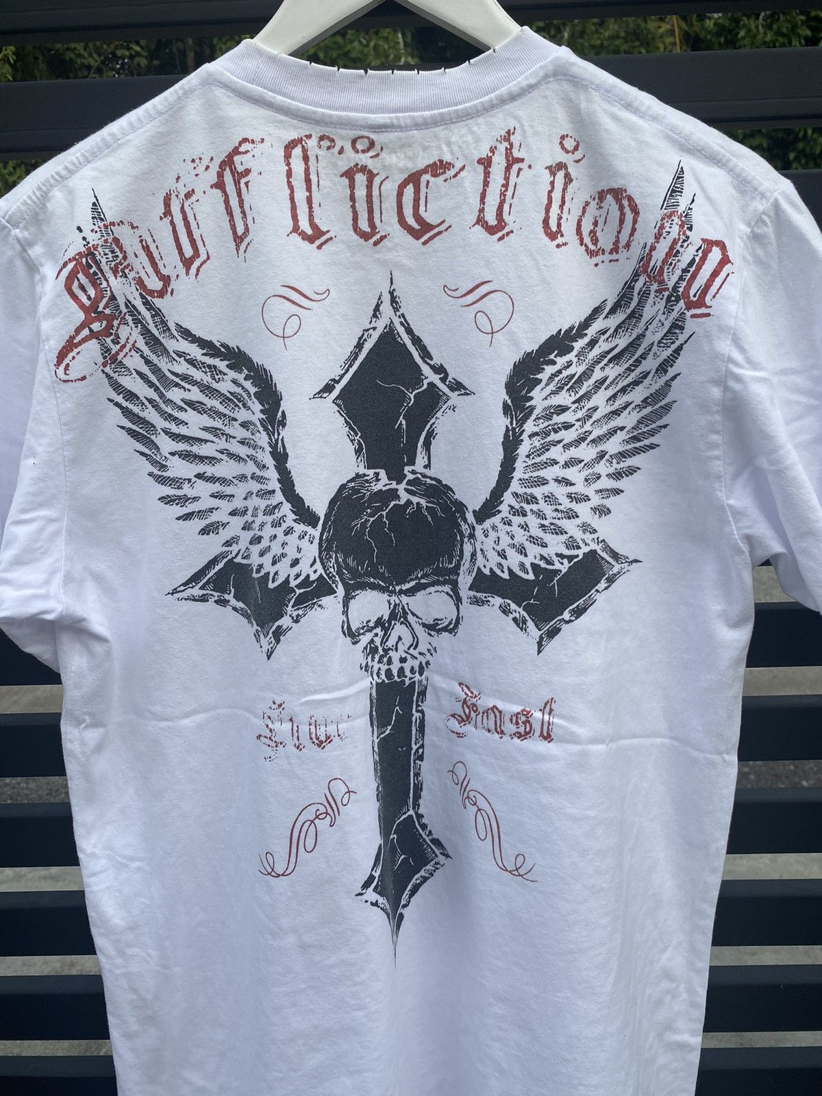 Affliction Affliction Velvet Cross with Wings Shirt Size US XXL / EU 58 / 5 - 9 Thumbnail