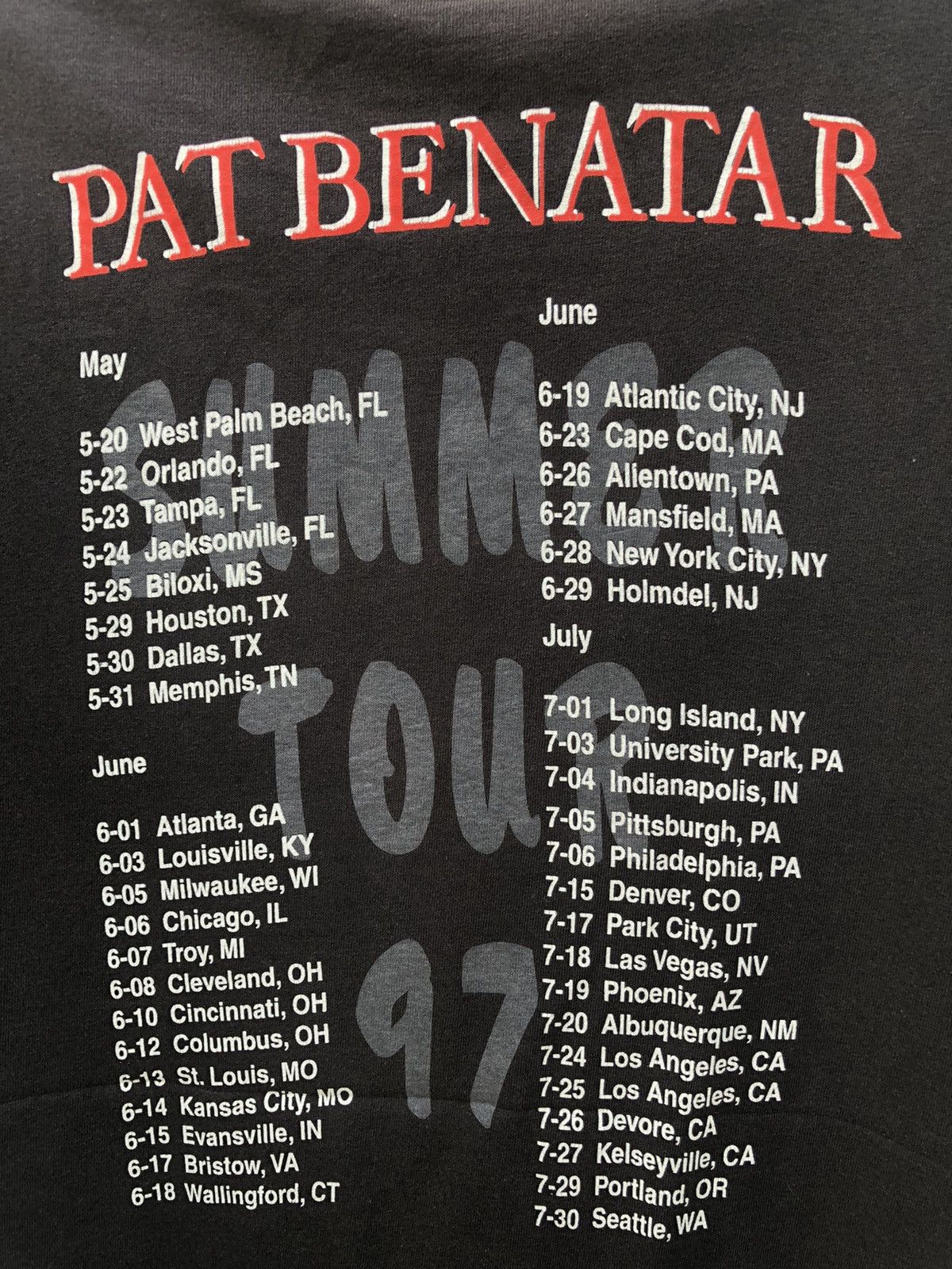Band Tees × Vintage Vintage 90s PAT BENATAR Summer Tour Size US L / EU 52-54 / 3 - 4 Thumbnail