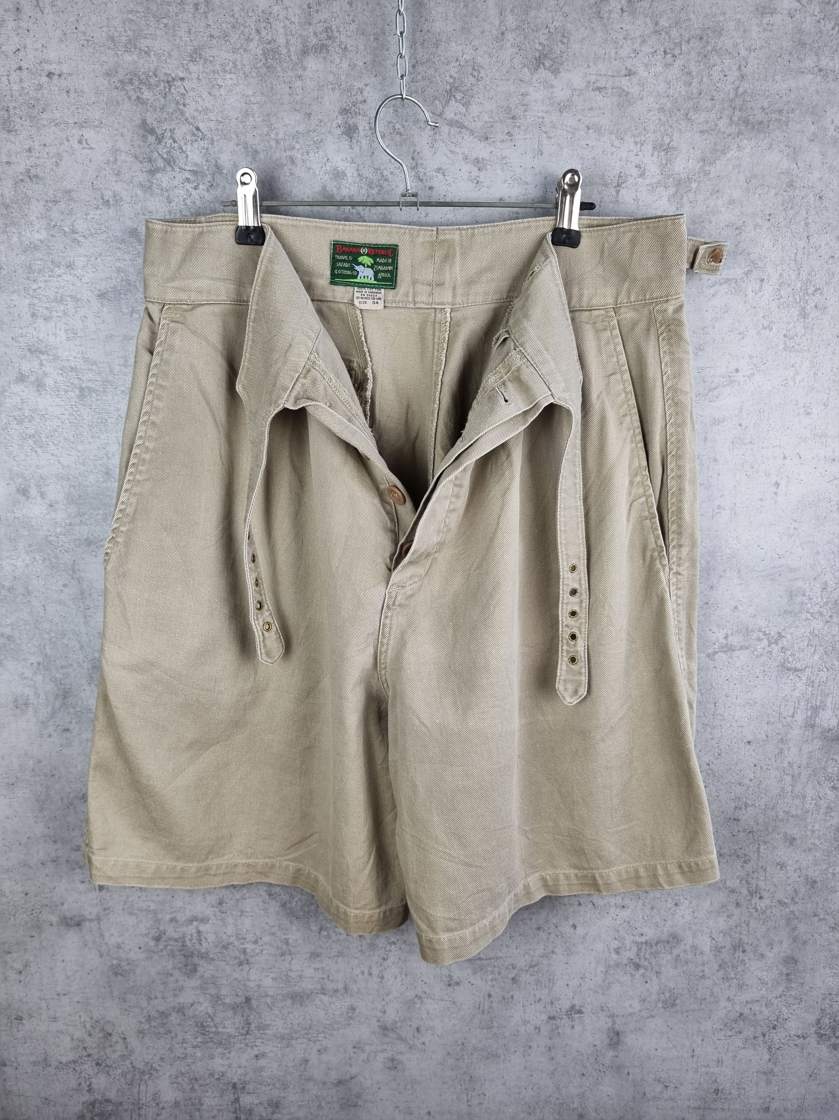 Banana Republic × Vintage Very rare 80s Banana Republic Savana Safari Shorts Size US 32 / EU 48 - 5 Thumbnail