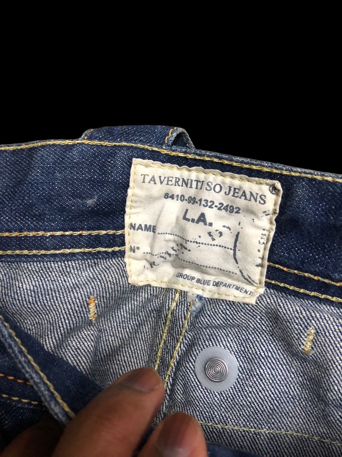 Jimmy Taverniti FLARED⚡️DISTRESSED WASHED BLUE DENIM Size US 28 / EU 44 - 7 Thumbnail