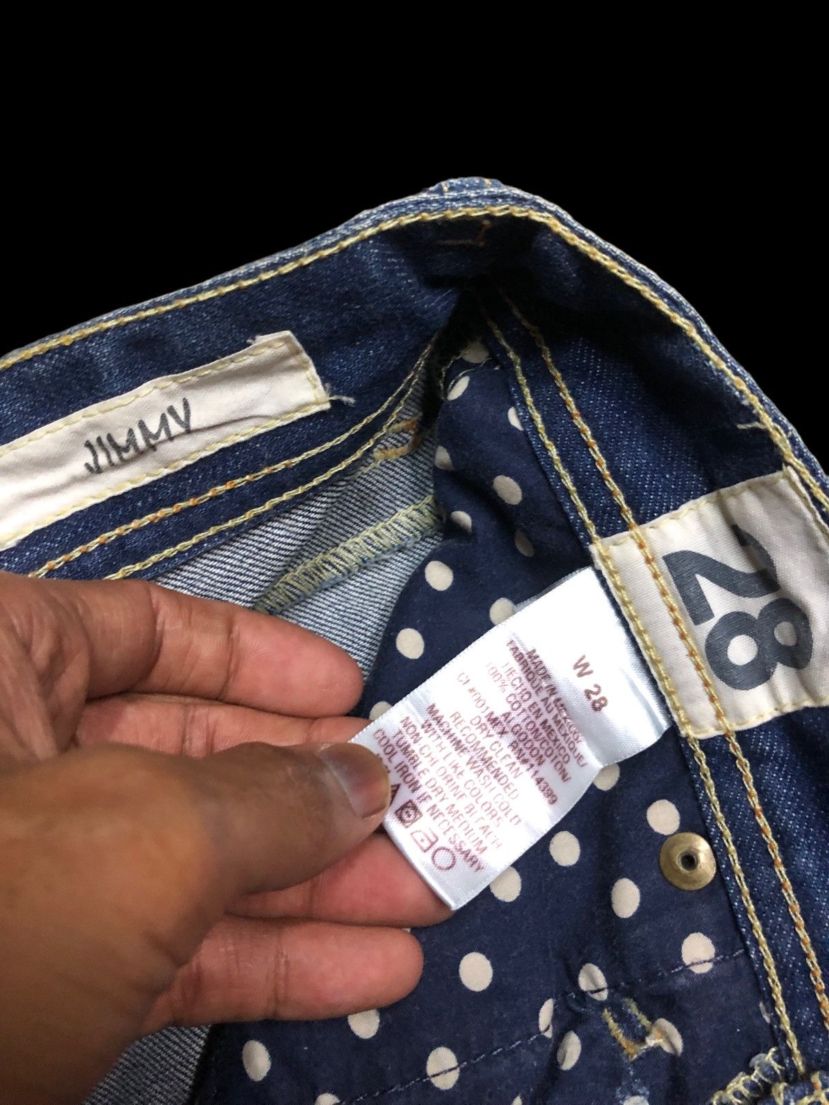Jimmy Taverniti FLARED⚡️DISTRESSED WASHED BLUE DENIM Size US 28 / EU 44 - 8 Thumbnail