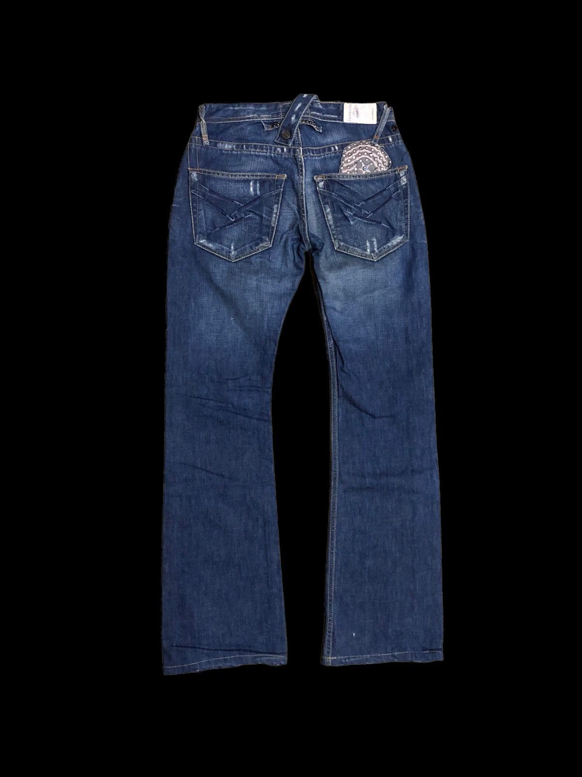 Jimmy Taverniti FLARED⚡️DISTRESSED WASHED BLUE DENIM Size US 28 / EU 44 - 5 Thumbnail