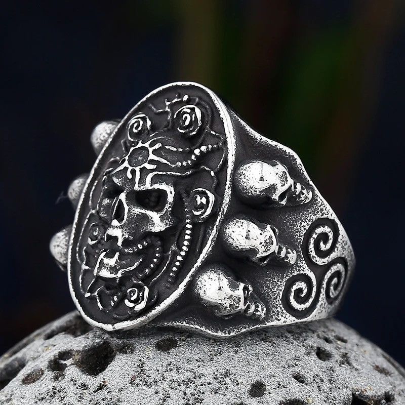 Jewelry Gothic Skull Rings Size ONE SIZE - 5 Thumbnail