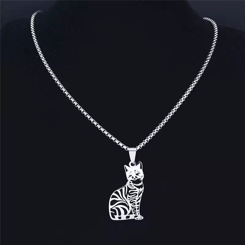 Jewelry Cute Cat Chain Necklace Size ONE SIZE - 2 Thumbnail